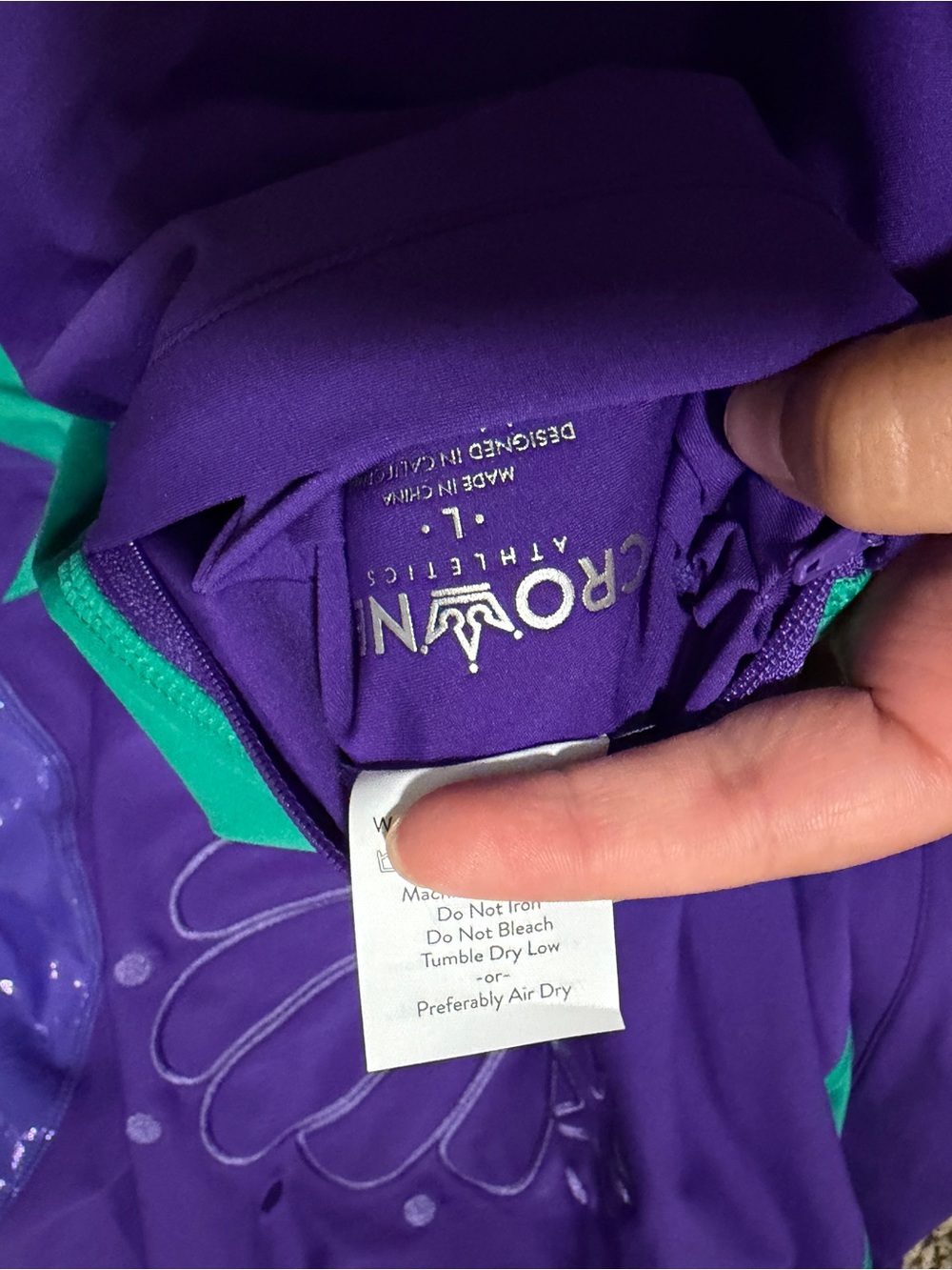 Crowned Athletics Little Mermaid/Ursula reversible jacket - Picture 4 of 4